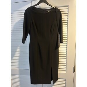 Antonio Melani Women Size 6 Black Dress Zipper Slit